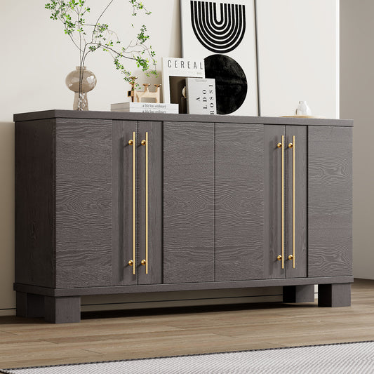 TREXM Sideboard Buffet Cabinet with Storage - Taupe - primary color shot