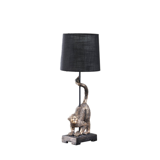 24' In Wildlife Old World Antique Bronze Capuchin Monkey Polyresin Table Lamp