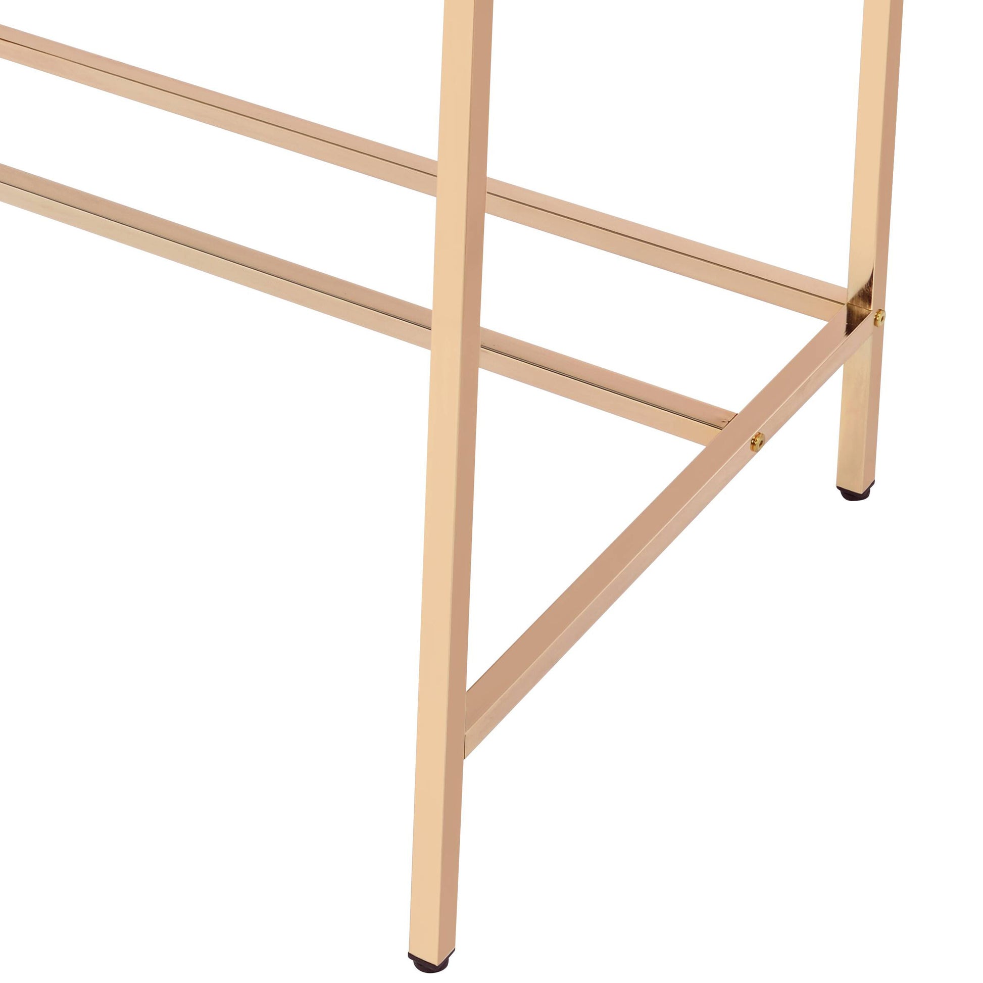 Baby Blue and Gold Writing Desk with USB Ports