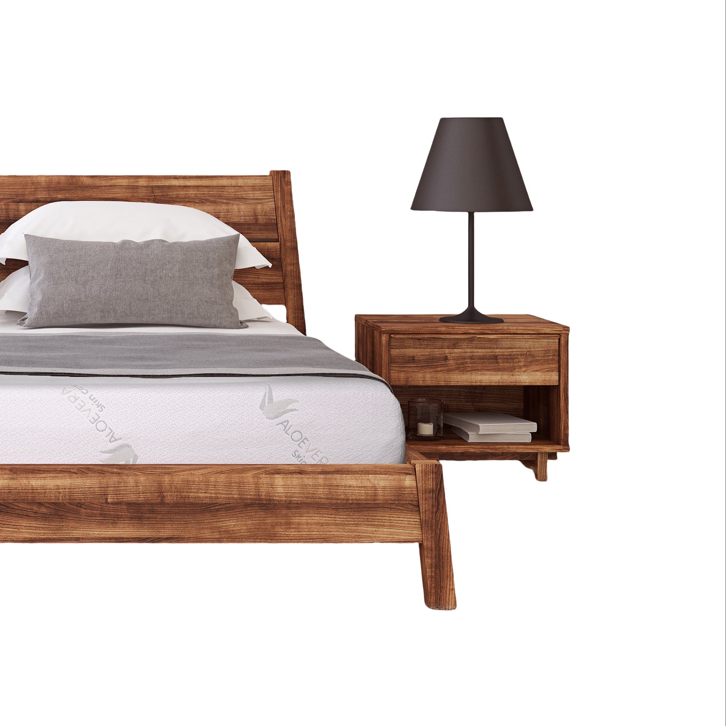 Love-Infused Memory Foam Twin Mattress: 3-Layer Extra Firm Support - White - detail view 4