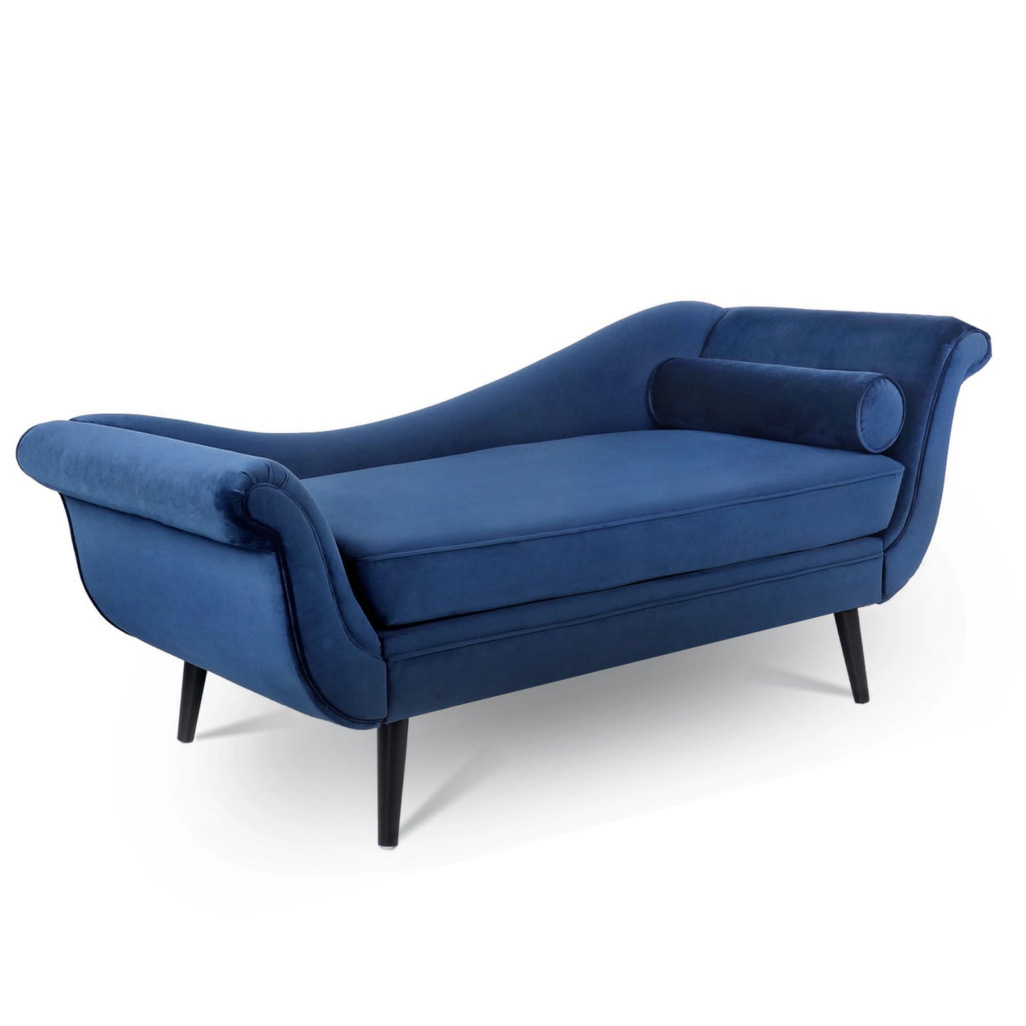 Chaise Lounge with Scroll Arm - Blue - detail view 4