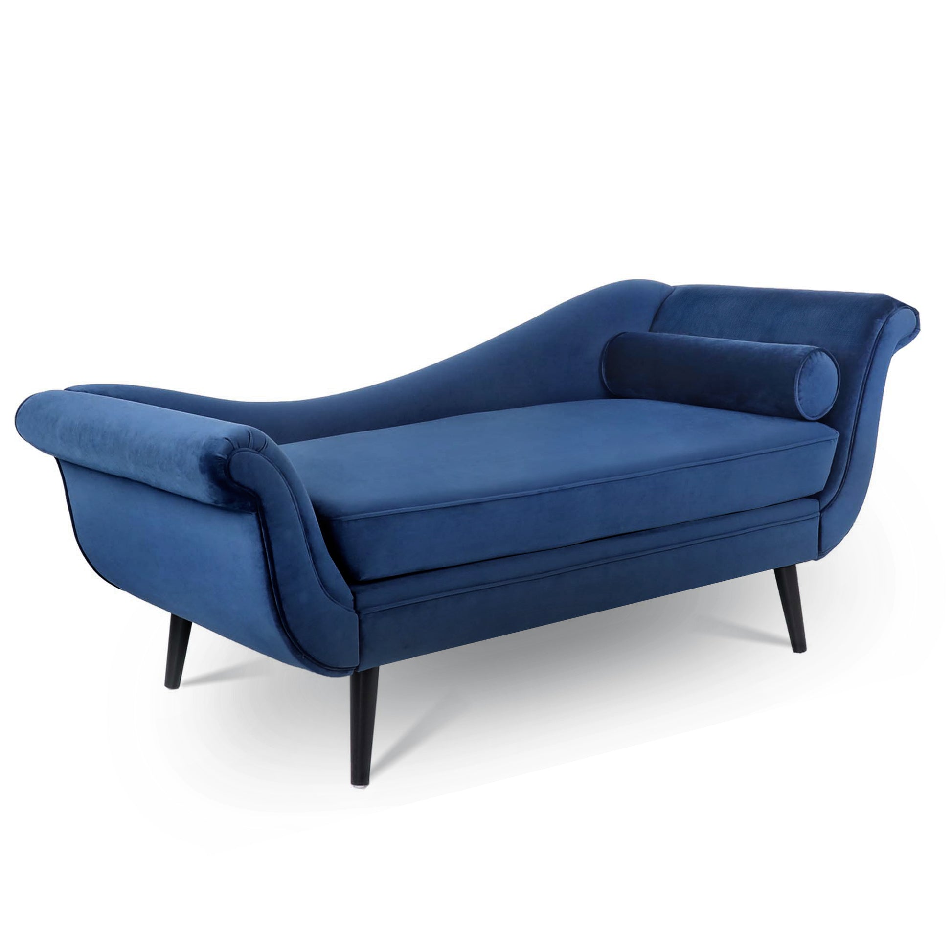 Chaise Lounge with Scroll Arm - Blue - detail view 4