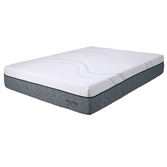 Diamond Capri Graphene Memory Foam, cool, conforming, responsive 12' Firm Feel (Twin), Greenguard Gold Certified, Made in the USA, White Label Ready