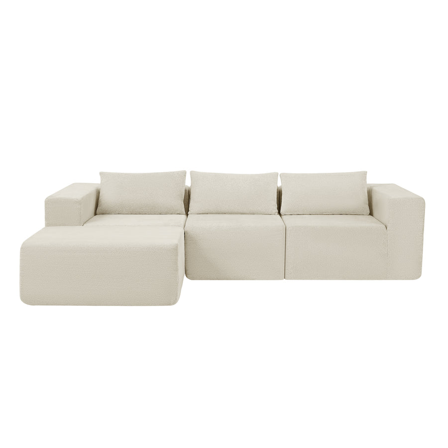 107' Compressed Sectional Sofas (Khaki) - primary color shot