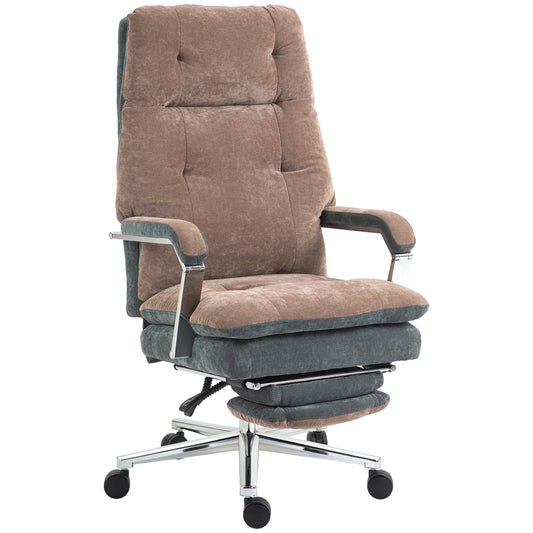 Big and Tall Office Chair 400 lbs with Double-tier Padded, Coffee