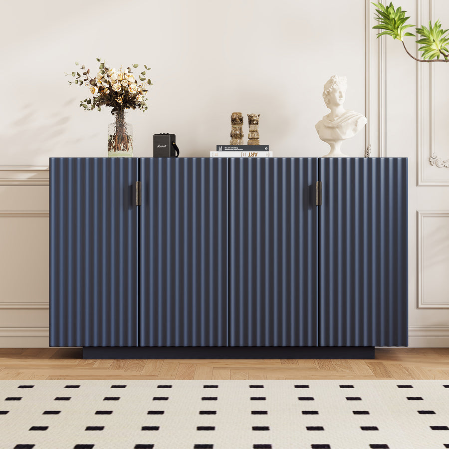TREXM Buffet Cabinet with Storage - Antique Navy - primary color shot