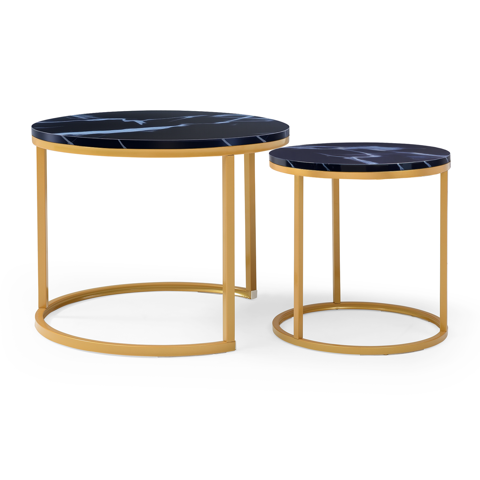 Black Nesting Tables with Gold Legs - detail view 6