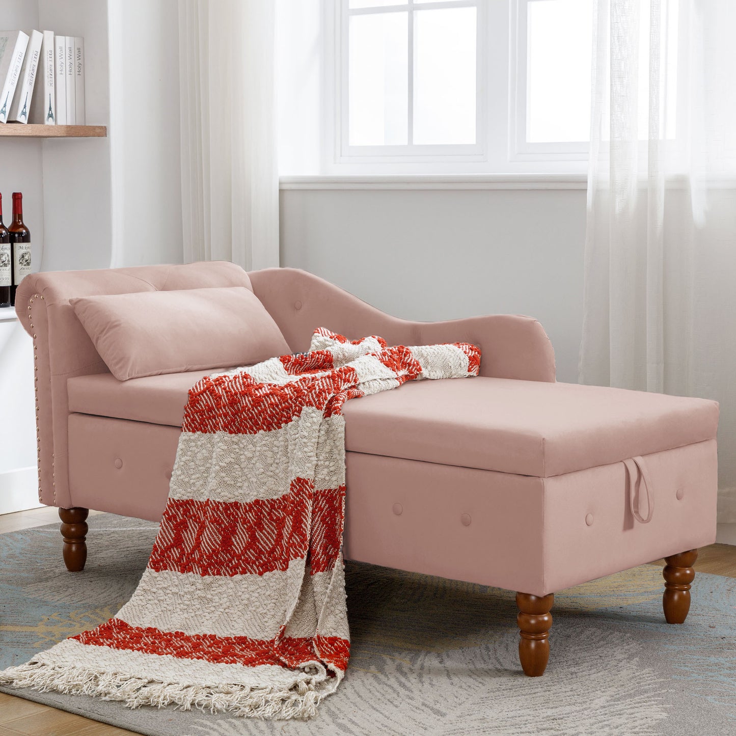 Pink Chaise Lounge Indoor - detail view 4