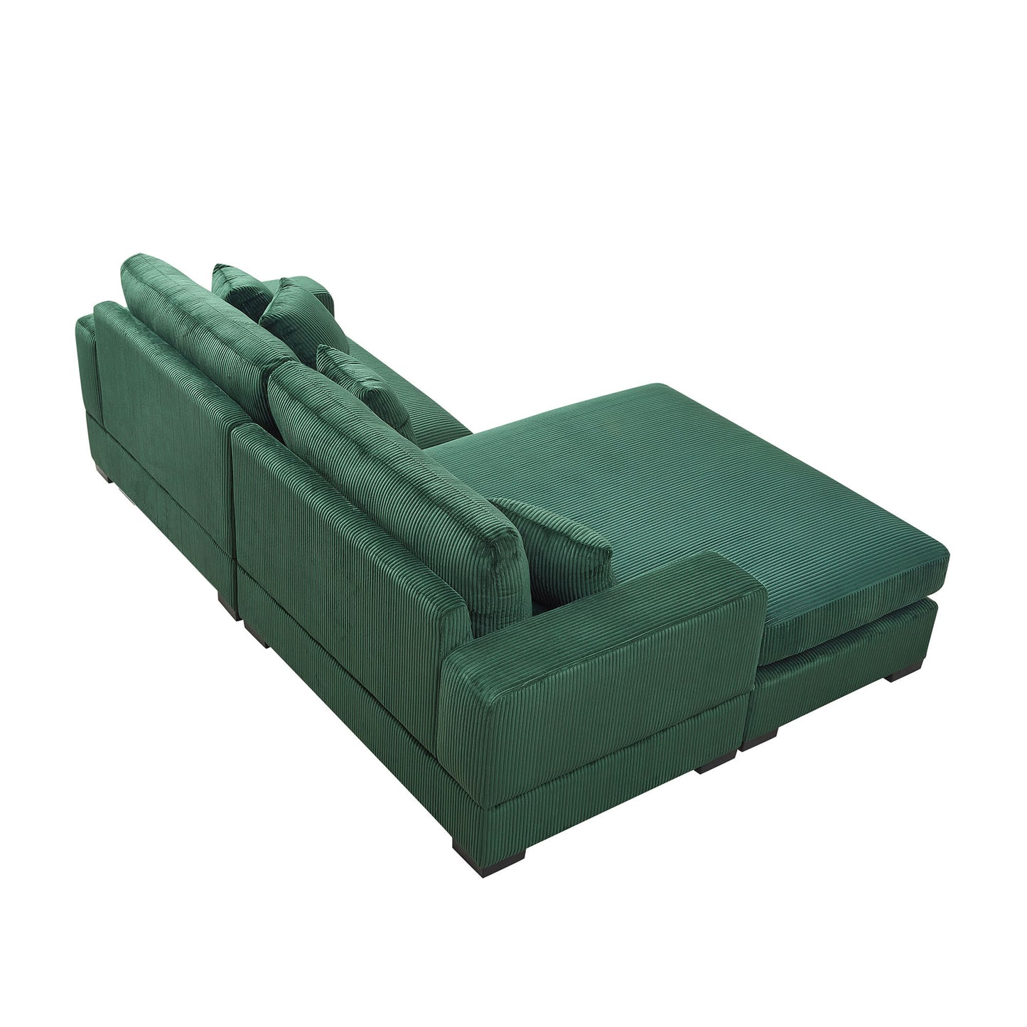 Mid Century Modern Sectional 3-Seater Sectional.polyester.suitable - GREEN - detail view 6