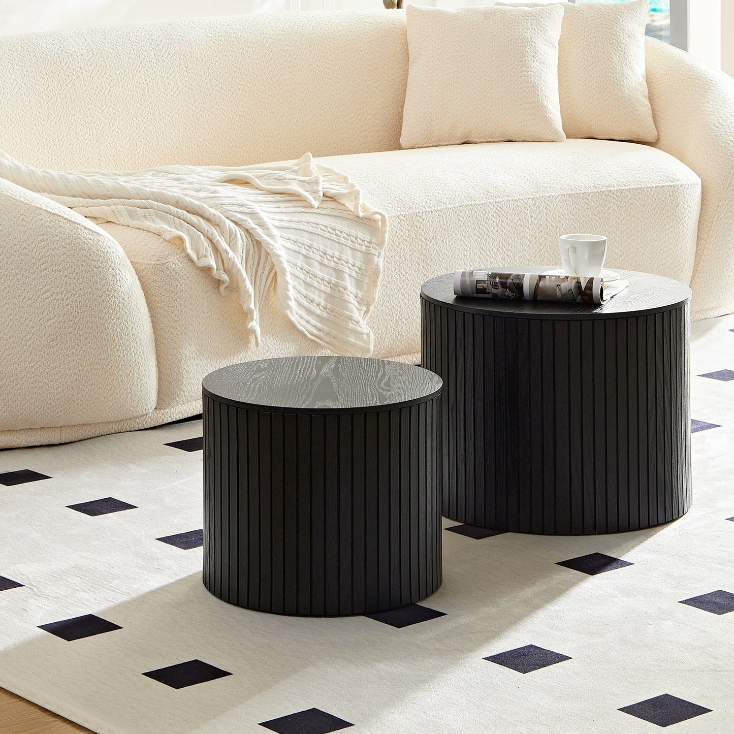 Black Nesting Tables with Black Legs - detail view 6