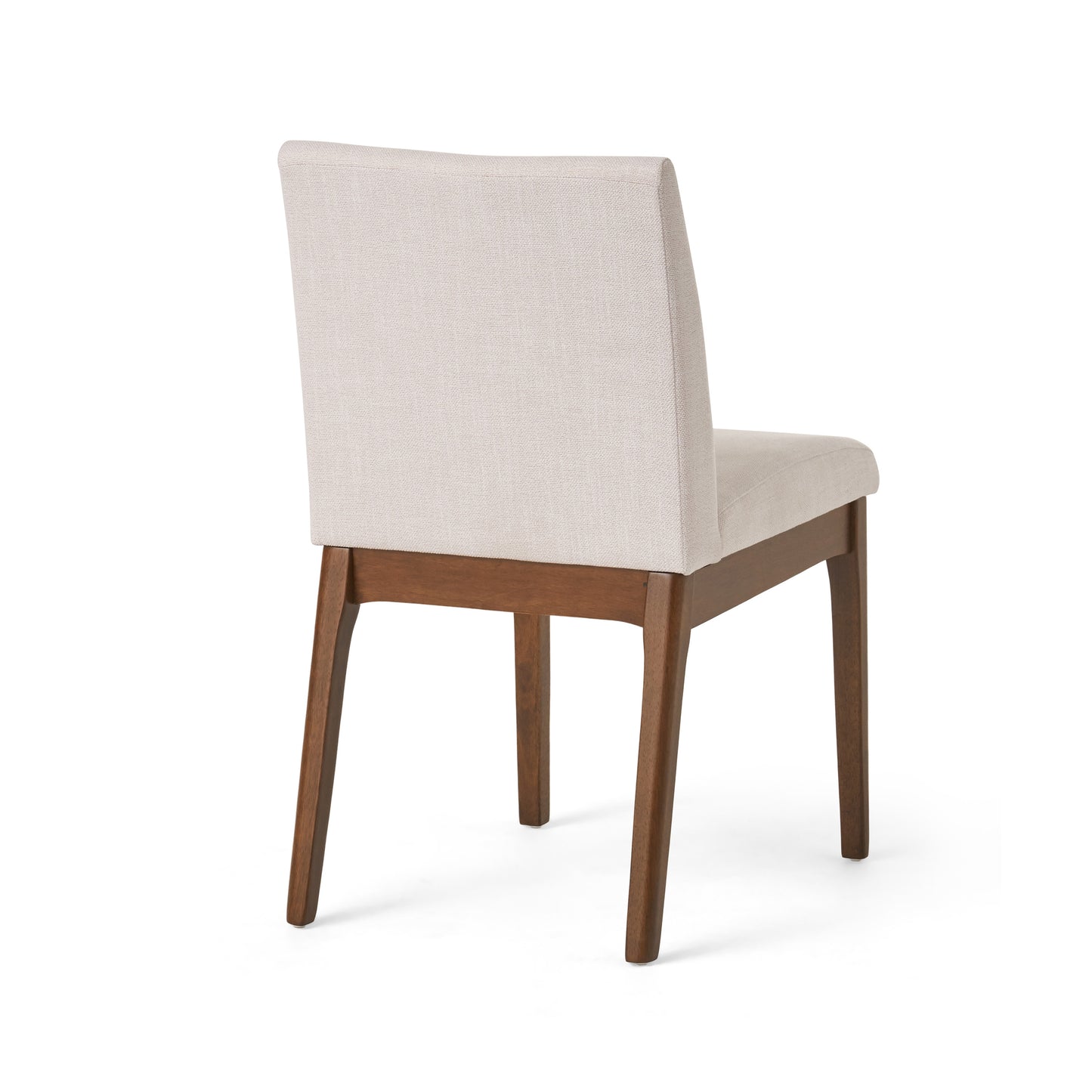 Betty Linen Dining Side Chairs with Wood Trim Set of 2