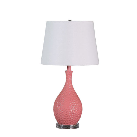 28' Pink Telli Pebble Mid-Century Resin Table Lamp