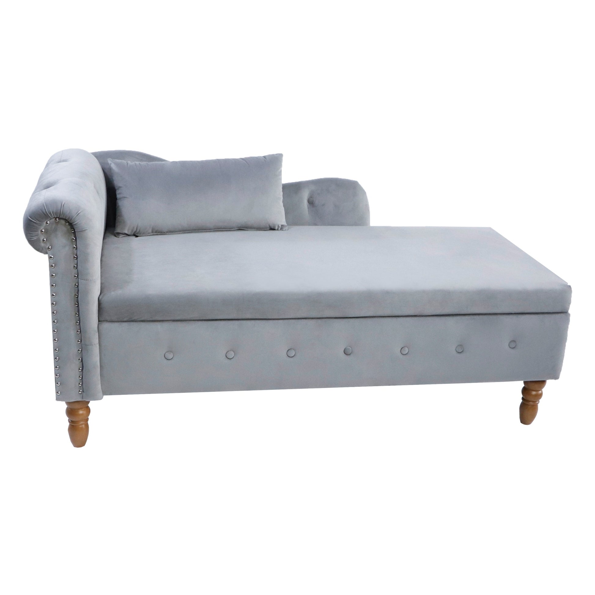 Grey Chaise Lounge Indoor - primary color shot