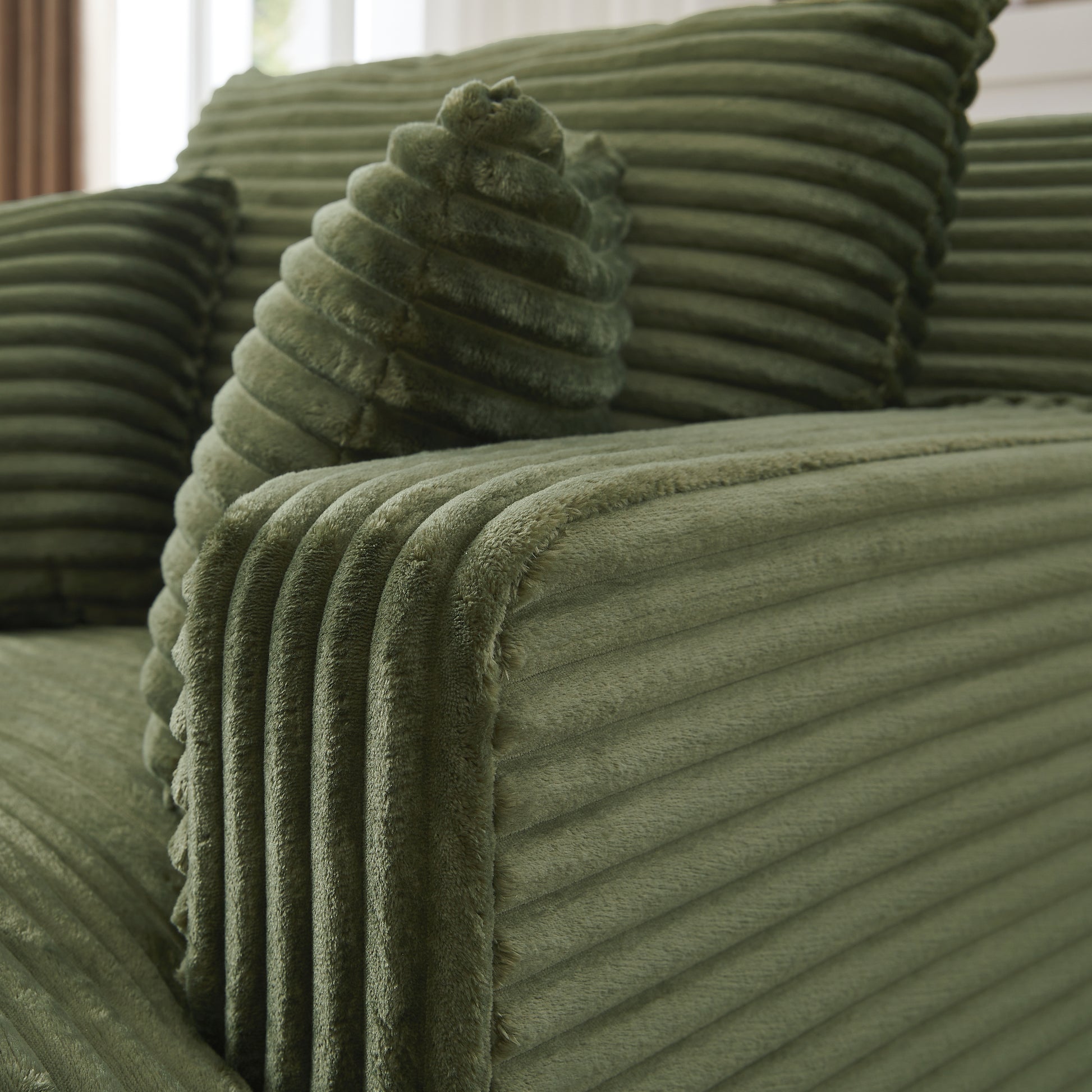 Indoor Single Chaise Sofa - Green - detail view 7