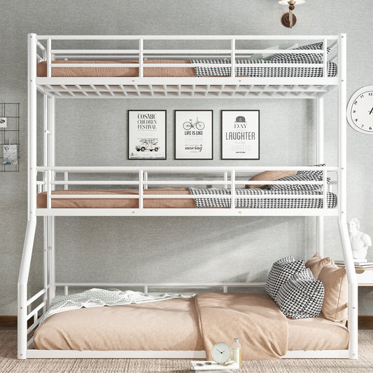 Twin over Twin over Full Bunk Bed - Light White - detail view 2