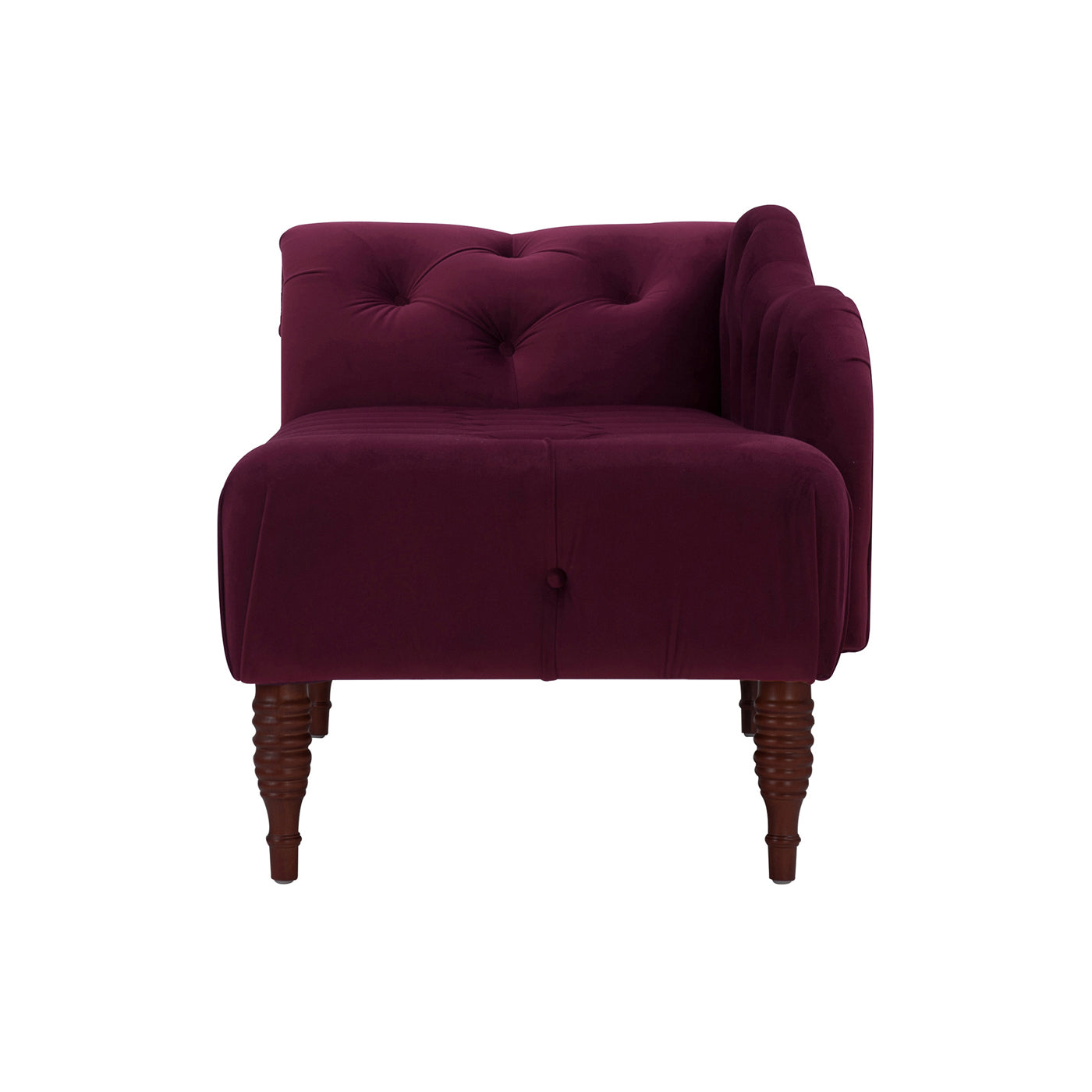 Samuel Tufted Roll Arm Chaise Lounge - Burgundy - detail view 8