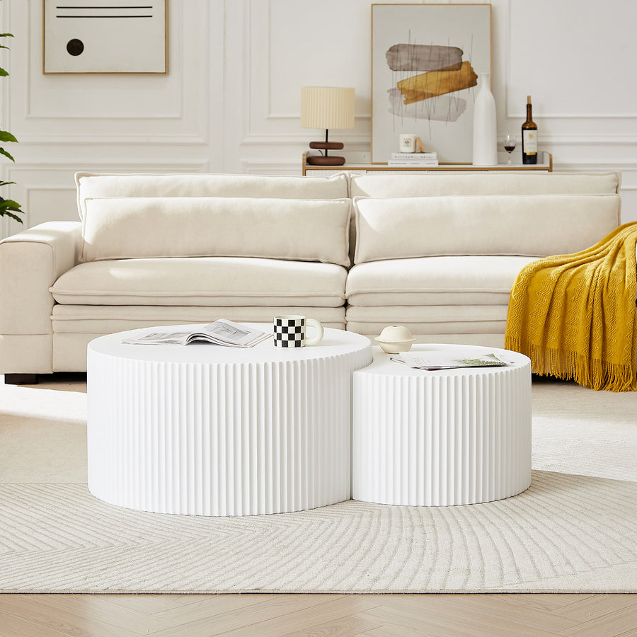 White Nesting Table Set of 2 - detail view 2