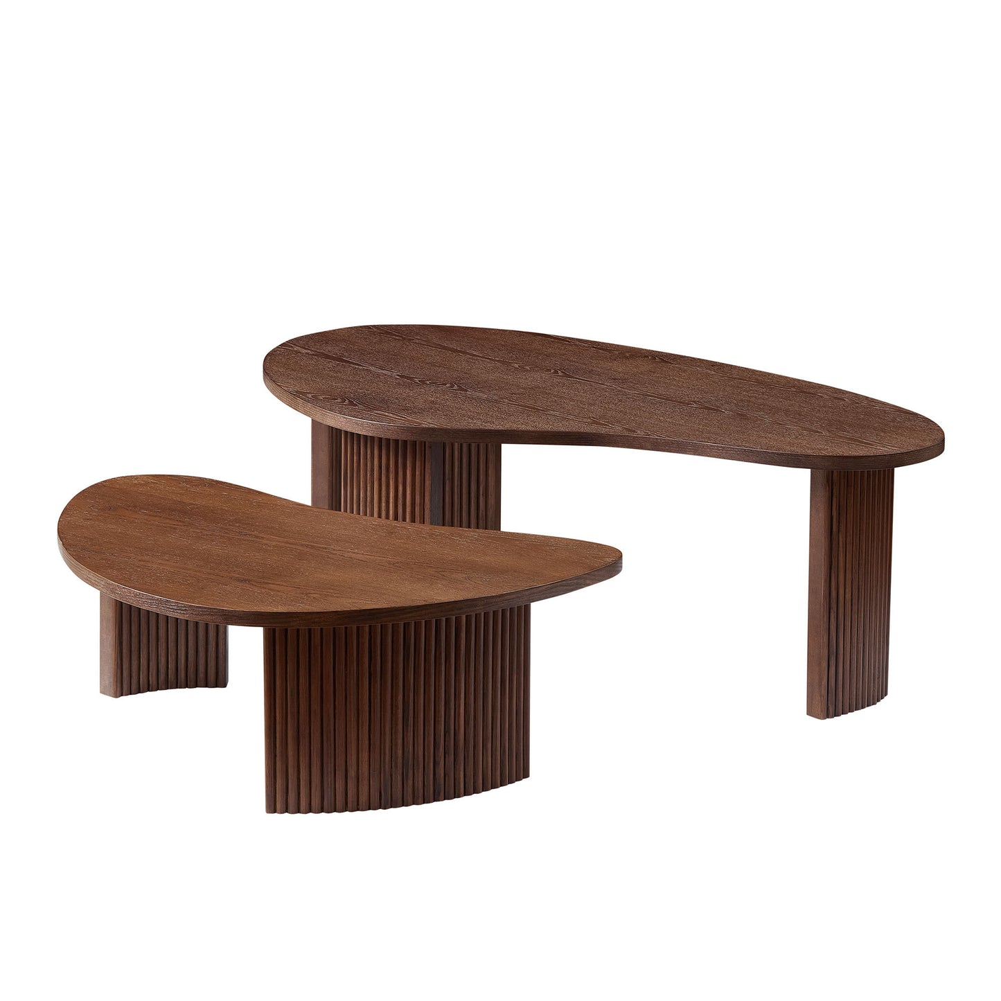 Walnut Nesting Tables with Wood Legs - detail view 3