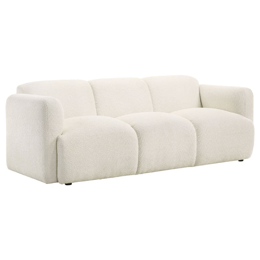 Dorset Modern White Bouclé Upholstered Sofa & Loveseat Set