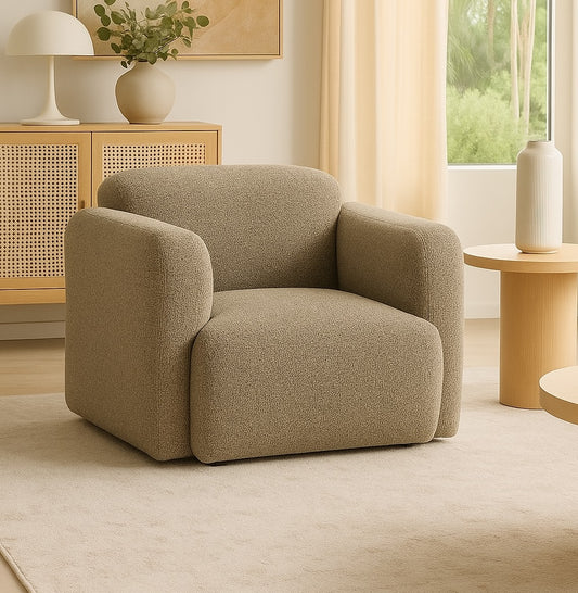 Dorset Bouclé Accent Chair – Brown
