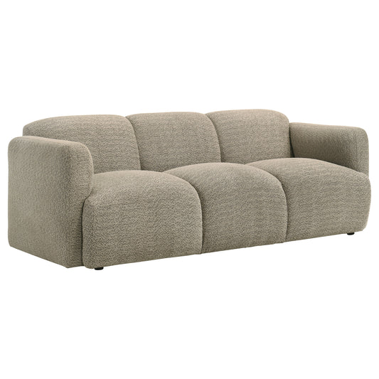 Dorset Modern Light Brown Bouclé Upholstered Sofa