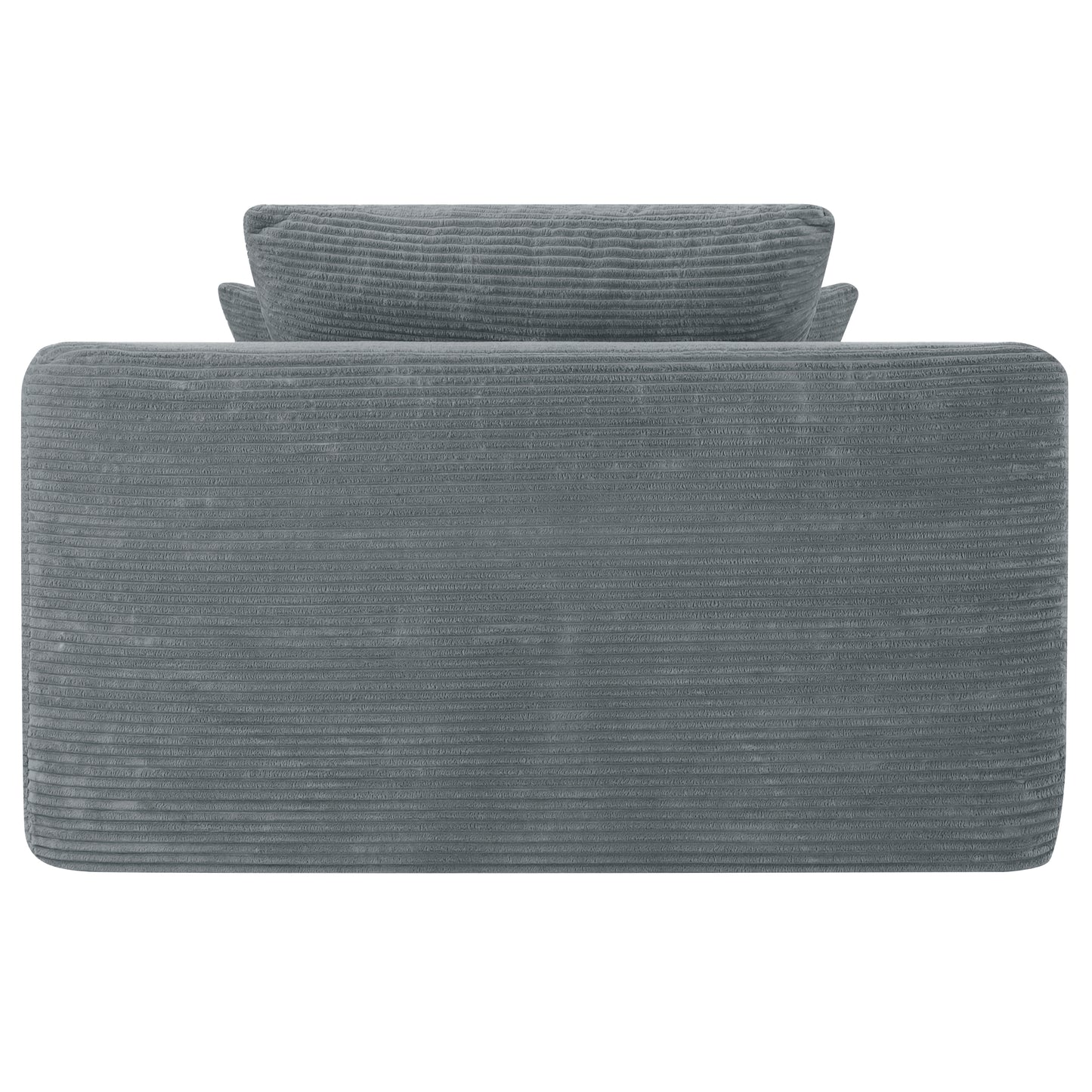NEW Convertible Chaise Lounge Chair Corduroy with Wide Armrest & Throw Pillows - Grey - detail view 7