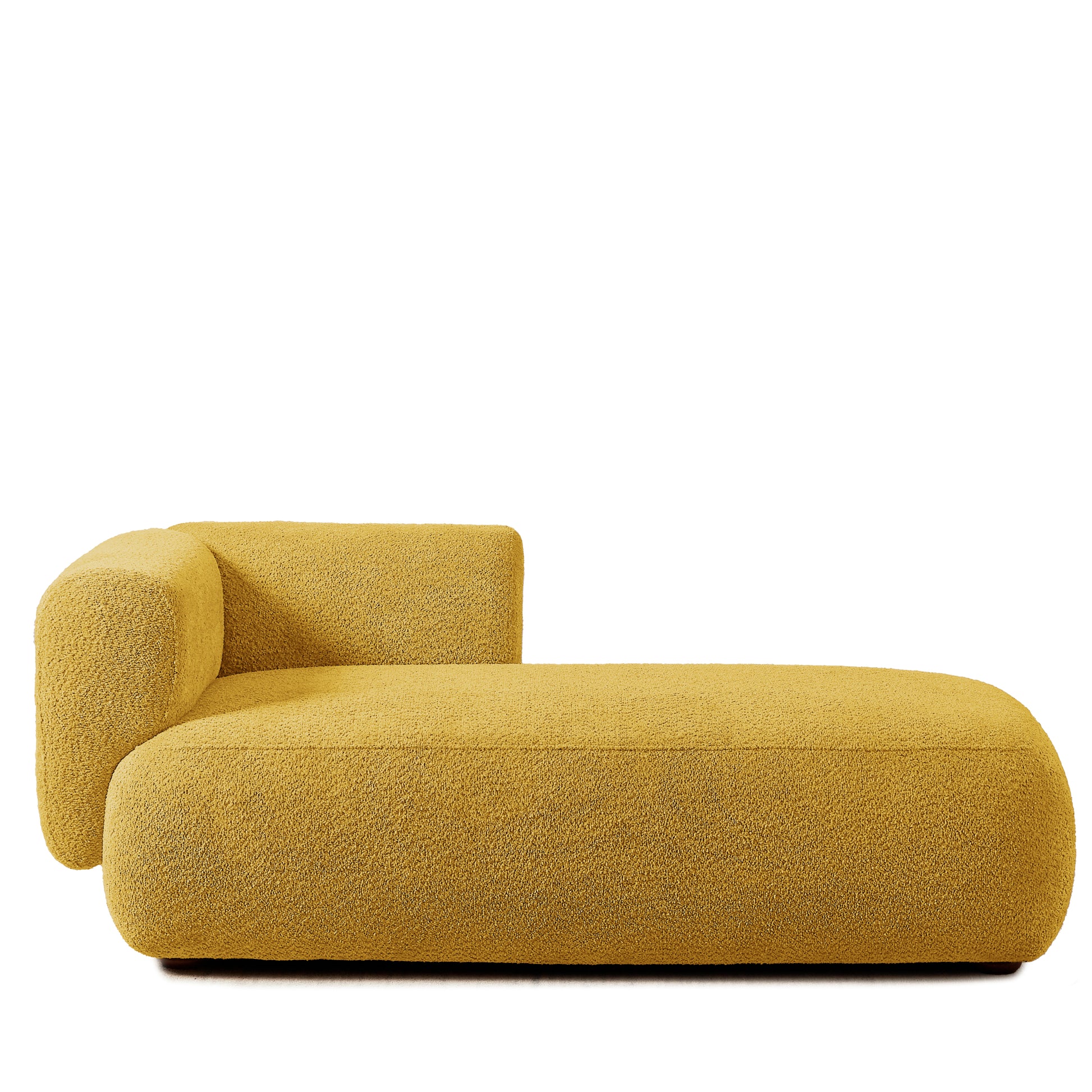 Upholstered Chaise Lounge - Yellow - detail view 6