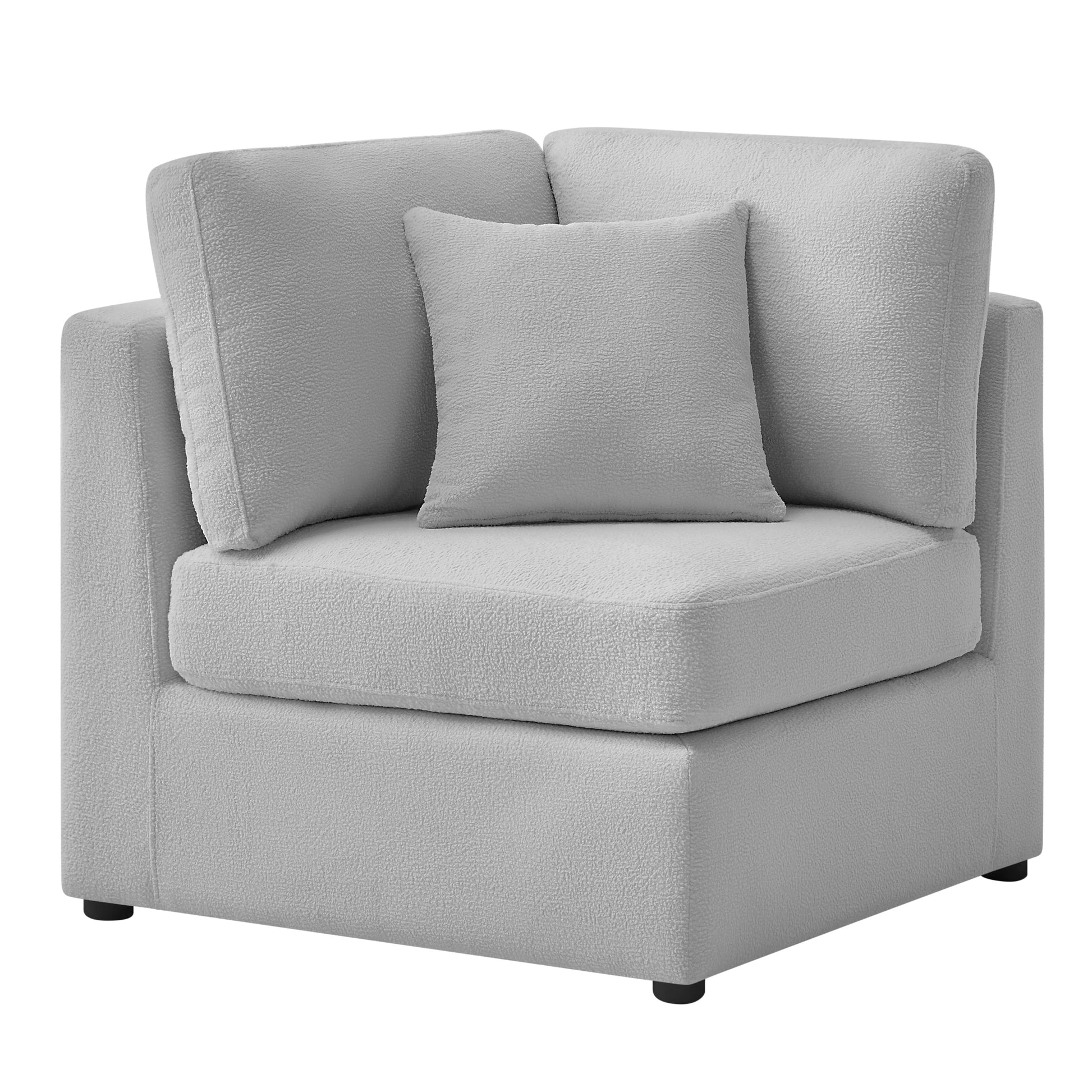 Chauncy 6-PC Sectional in Gray with Performance Fabric, Modular Seating for Modern Living Rooms - detail view 2