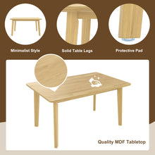 Rustic Farmhouse Diningtable - Solid Wood Frame, Minimalist Retro Dining Table for Dining Room - detail view 4