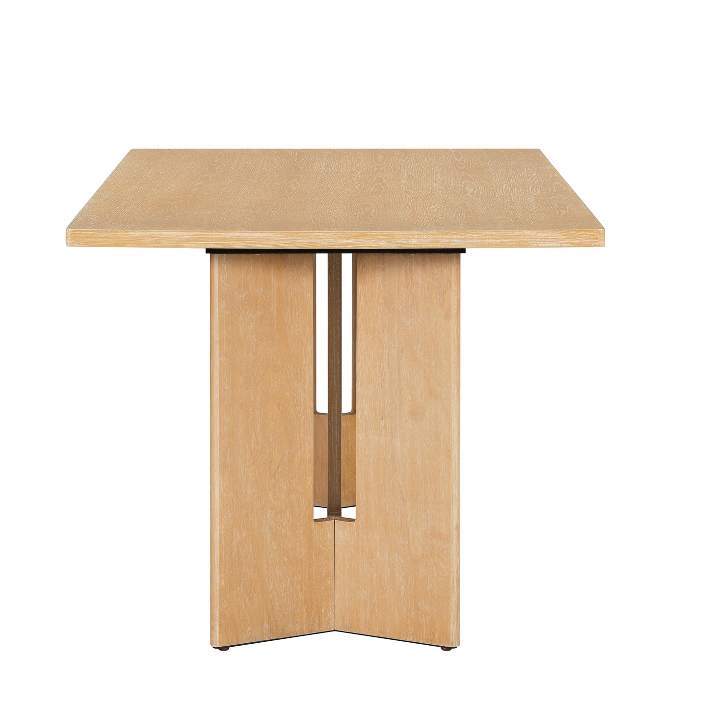 TREXM Farmhouse Wood Dining Table - Natural - detail view 6