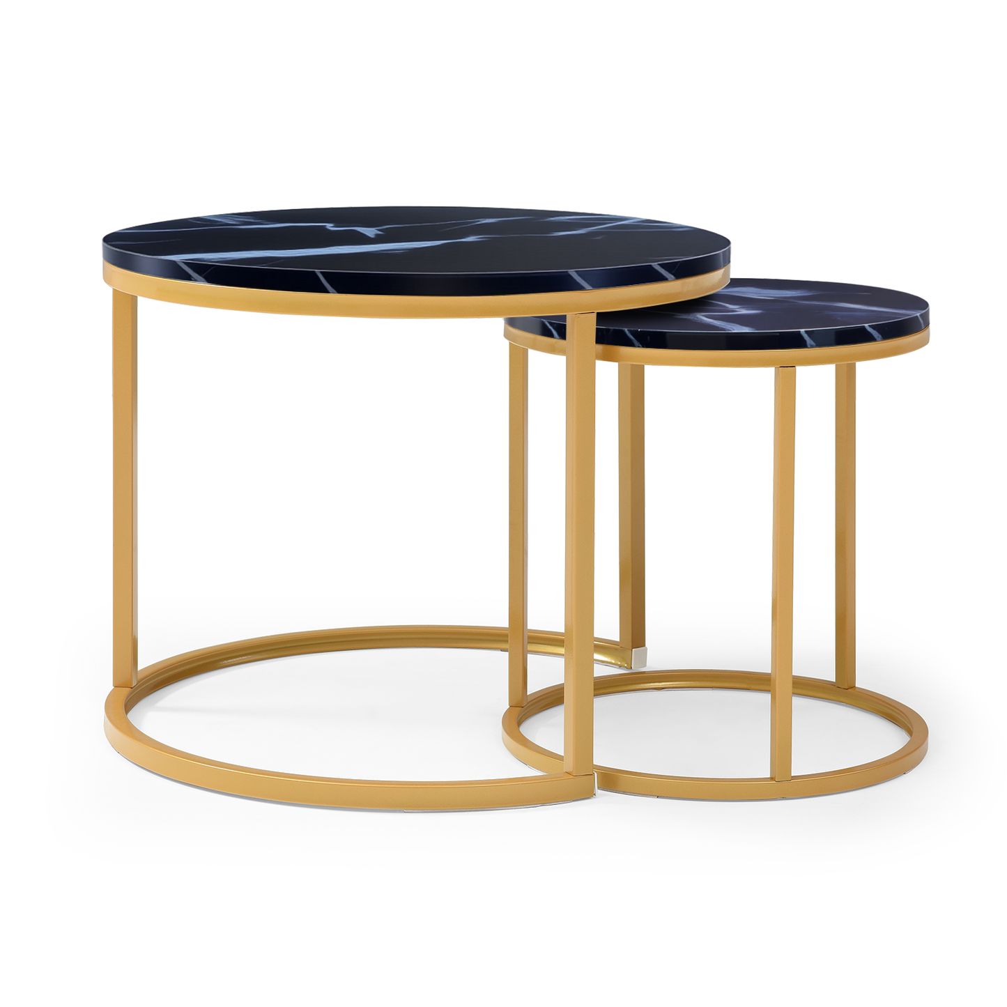 Black Nesting Tables with Gold Legs - detail view 8