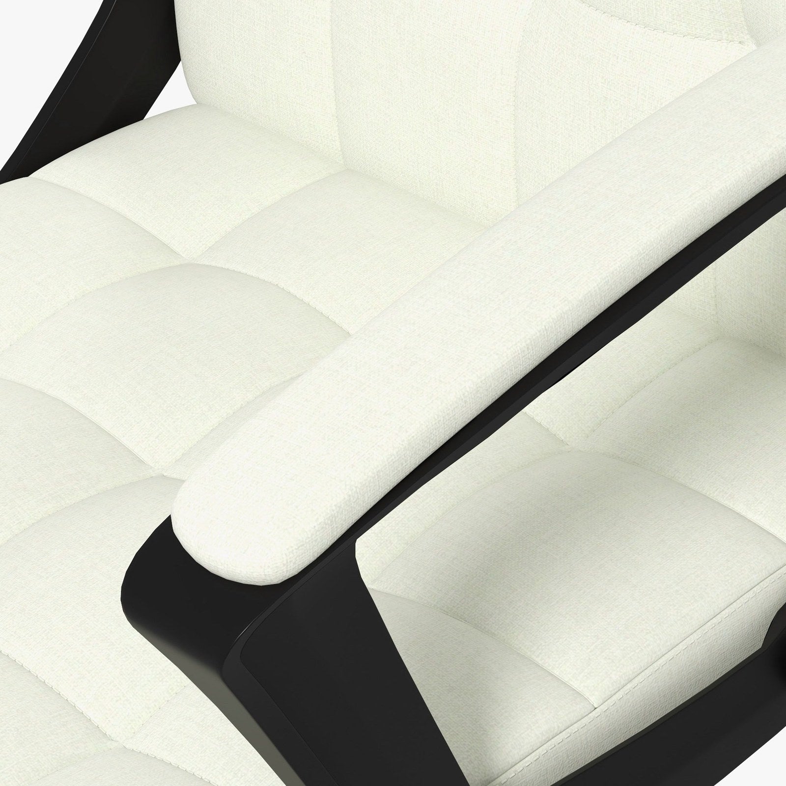 Lorena Cream White Linen Upholstered Office Chair