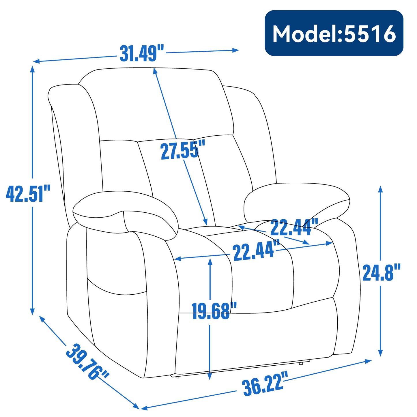 Dual Motor Infinite Position Up to 350 LBS Electric Medium Size Brown Power Lift Recliner Chair with 8-Point Vibration Massage and Lumbar - detail view 7