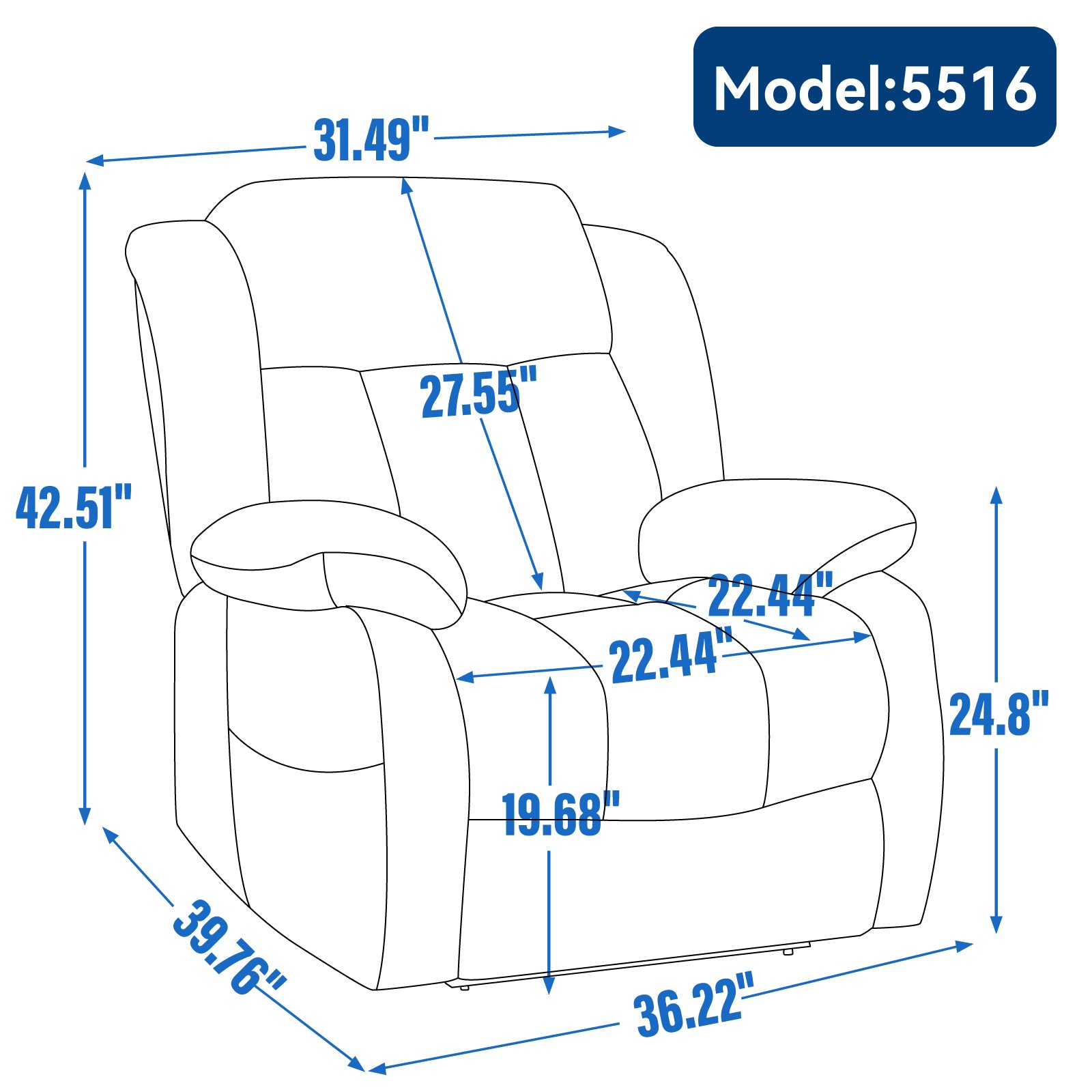 Dual Motor Infinite Position Up to 350 LBS Electric Medium Size Brown Power Lift Recliner Chair with 8-Point Vibration Massage and Lumbar - detail view 7