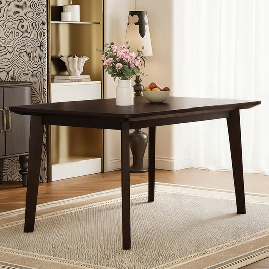 Rustic Farmhouse Dining Table - Solid Wood Frame, Minimalist Modern Dining Table for Dining Room - detail view 2