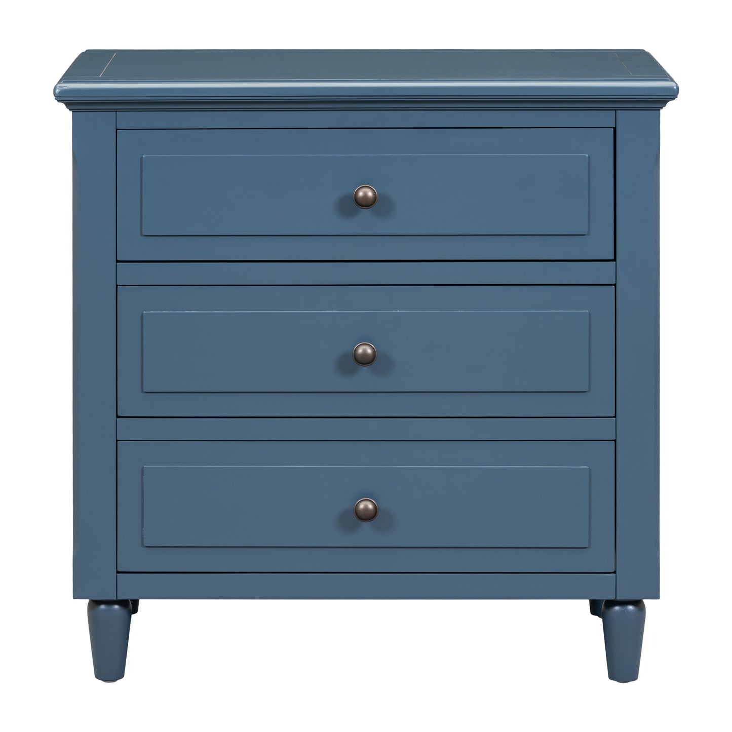 Blue Glider Nesting Tables with Wood Legs - detail view 3