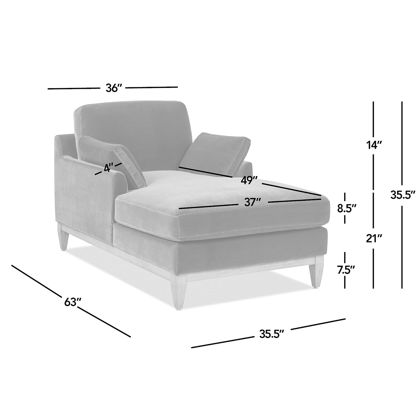 Pasadena Modern Farmhouse Chaise Lounge Chair - Green - detail view 7