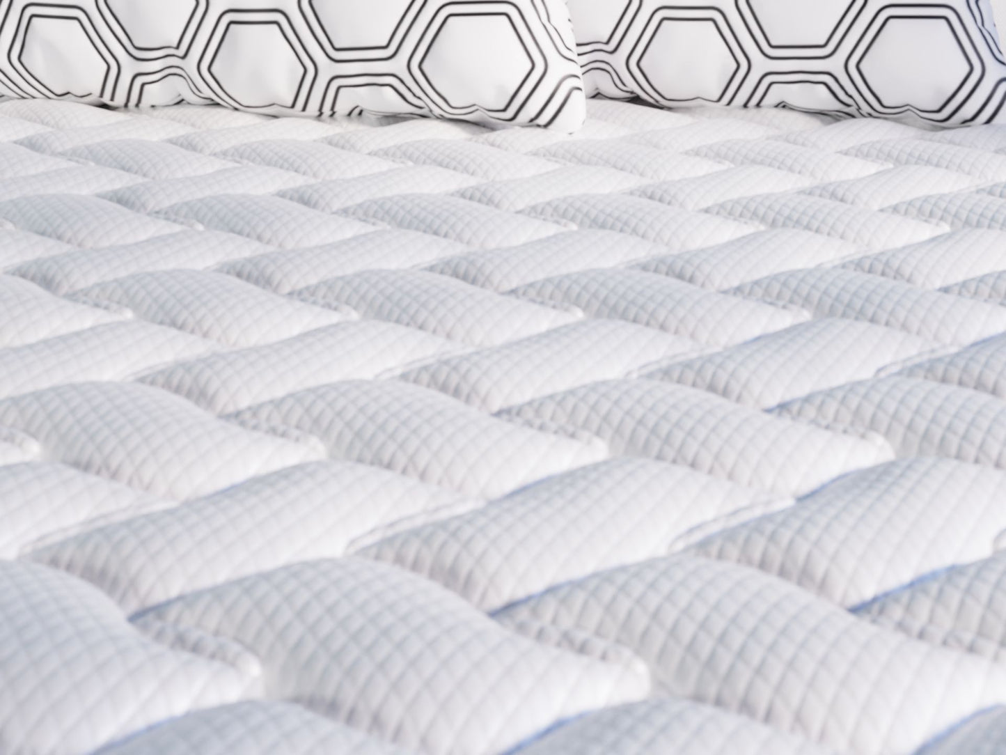 NUBBA 14' TWIN SIZE ELITE LUXURY HYBRID MATTRESS - FIRM - White - detail view 3