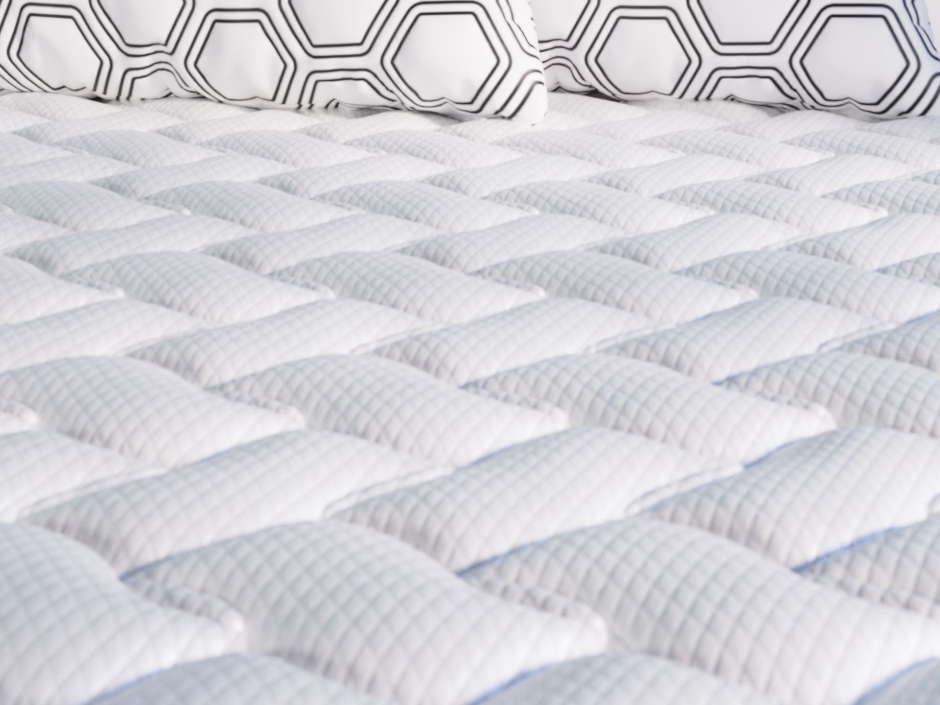 NUBBA 14' TWIN SIZE ELITE LUXURY HYBRID MATTRESS - FIRM - White - detail view 3