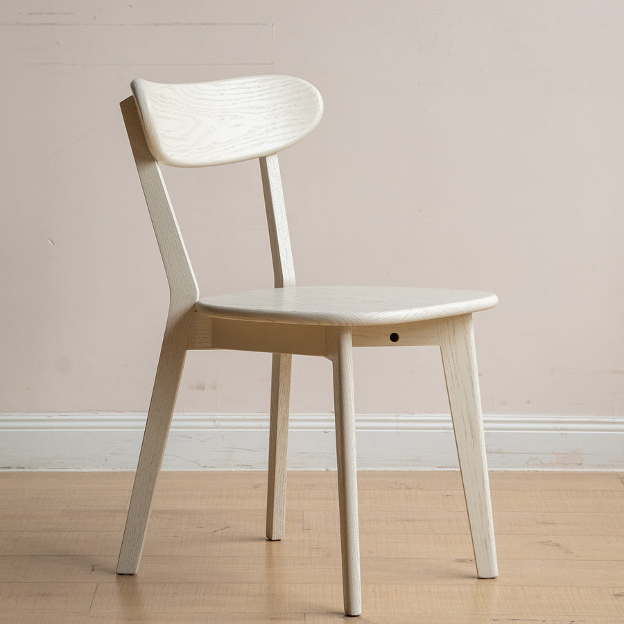(white) Dining Chair Wooden FAS Grade Oak Wood Made in North America 100% Dirt-Free Wood Chair Solid Chair Table Chair Wooden Living - detail view 7