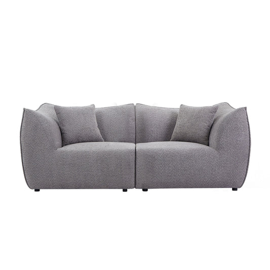 Zulema 79" Modern Deep Seat Upholstered Sofa, Gray