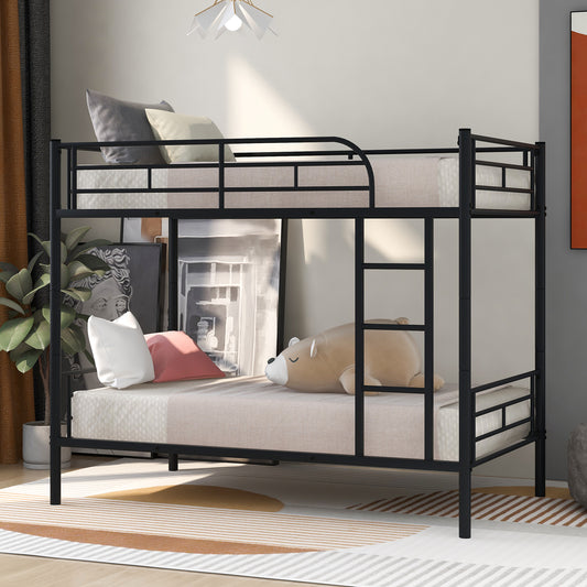 Henley Twin Over Twin Metal Bunk Bed, Black
