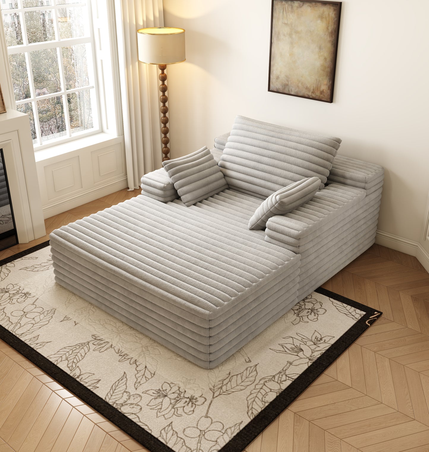 Chaise Lounge Chair Indoor - Grey - detail view 4