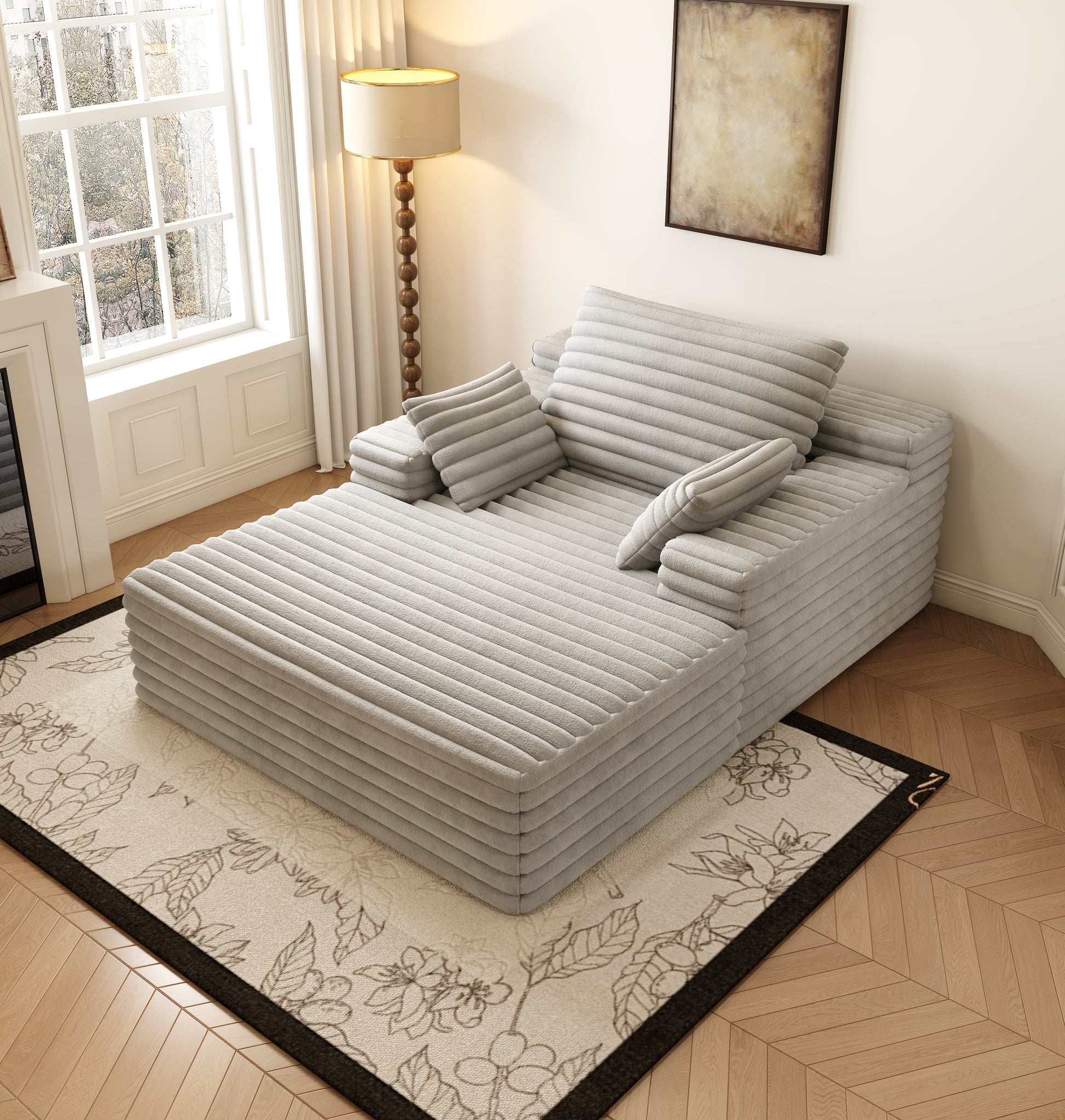 Chaise Lounge Chair Indoor - Grey - detail view 4