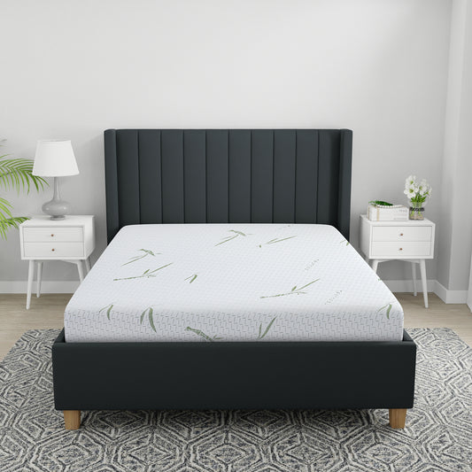 8-Inch Dual Layer Memory Foam Mattress with Bamboo Infused Cover - Queen