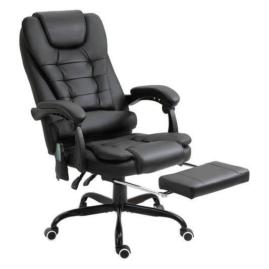 Vinsetto 7-Point Vibrating Massage Office Chair, Black