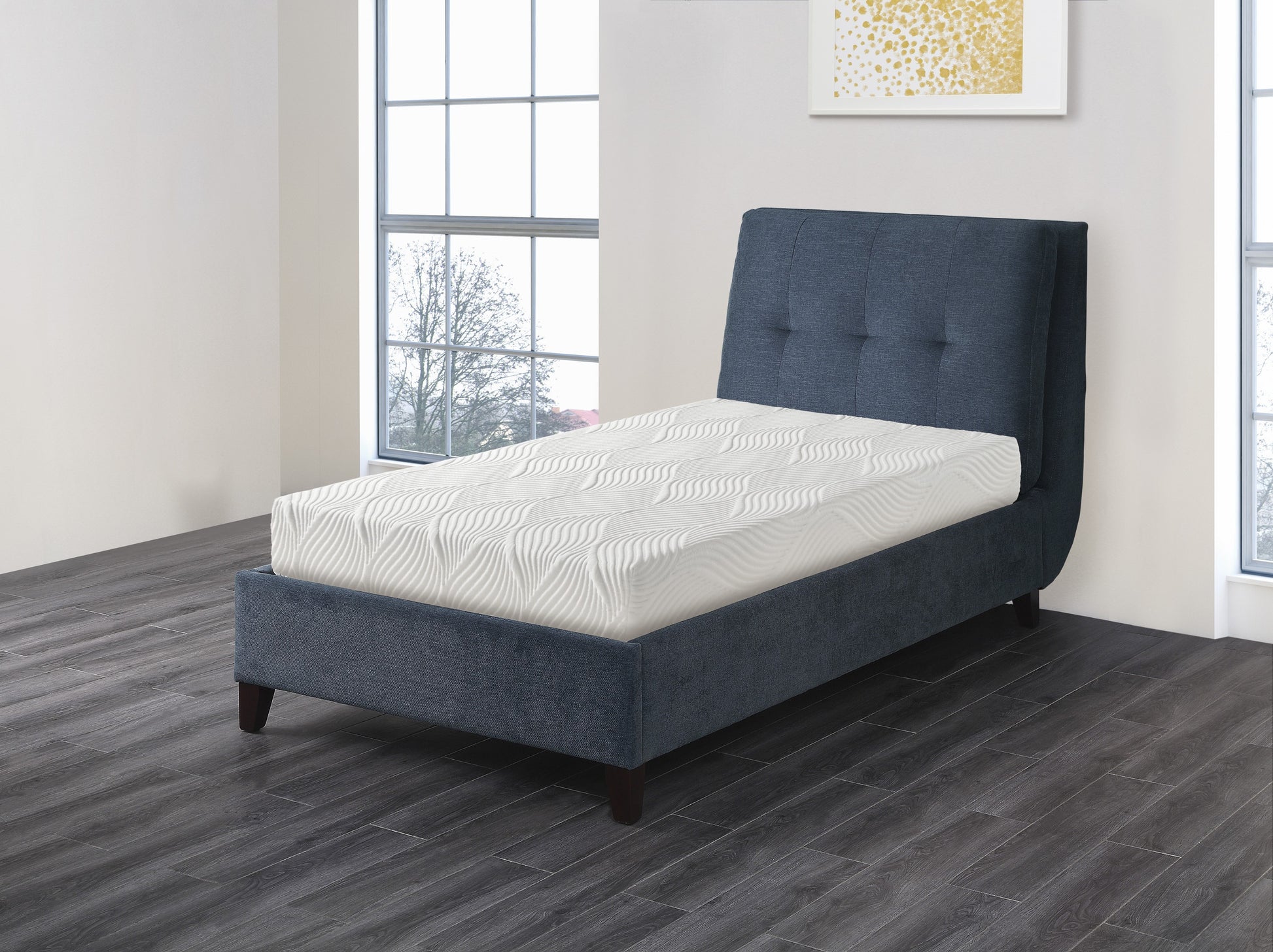 10-inch Twin Size Bed Mattress Gel-Infused Memory Foam Mattress, Firm, White, Mattress in a Box