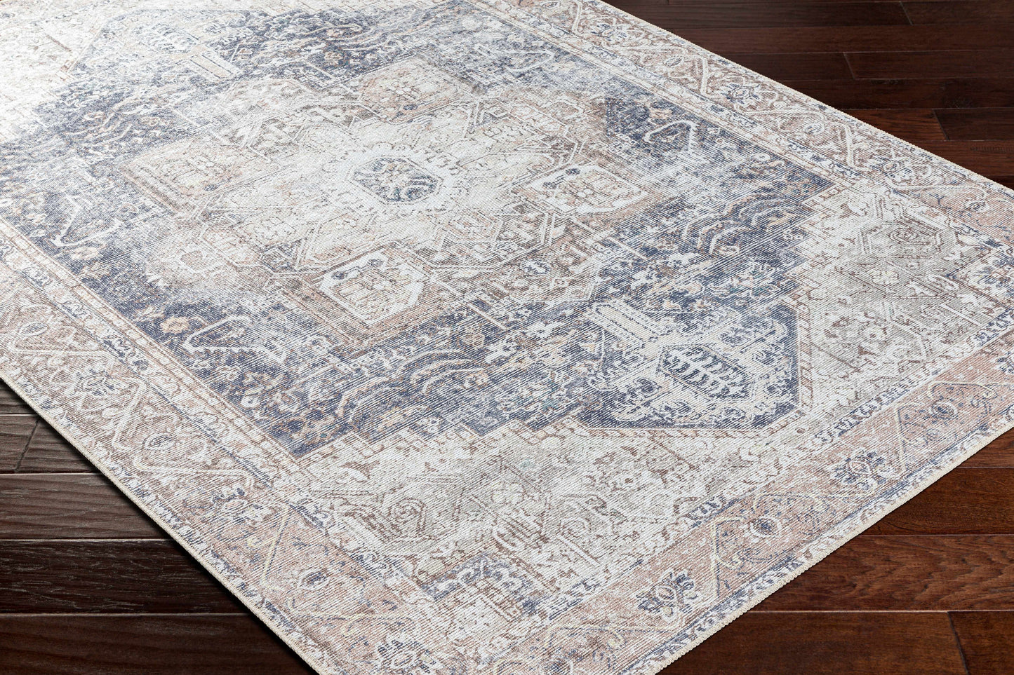 Beige Rosman Washable Area Rug - Promo