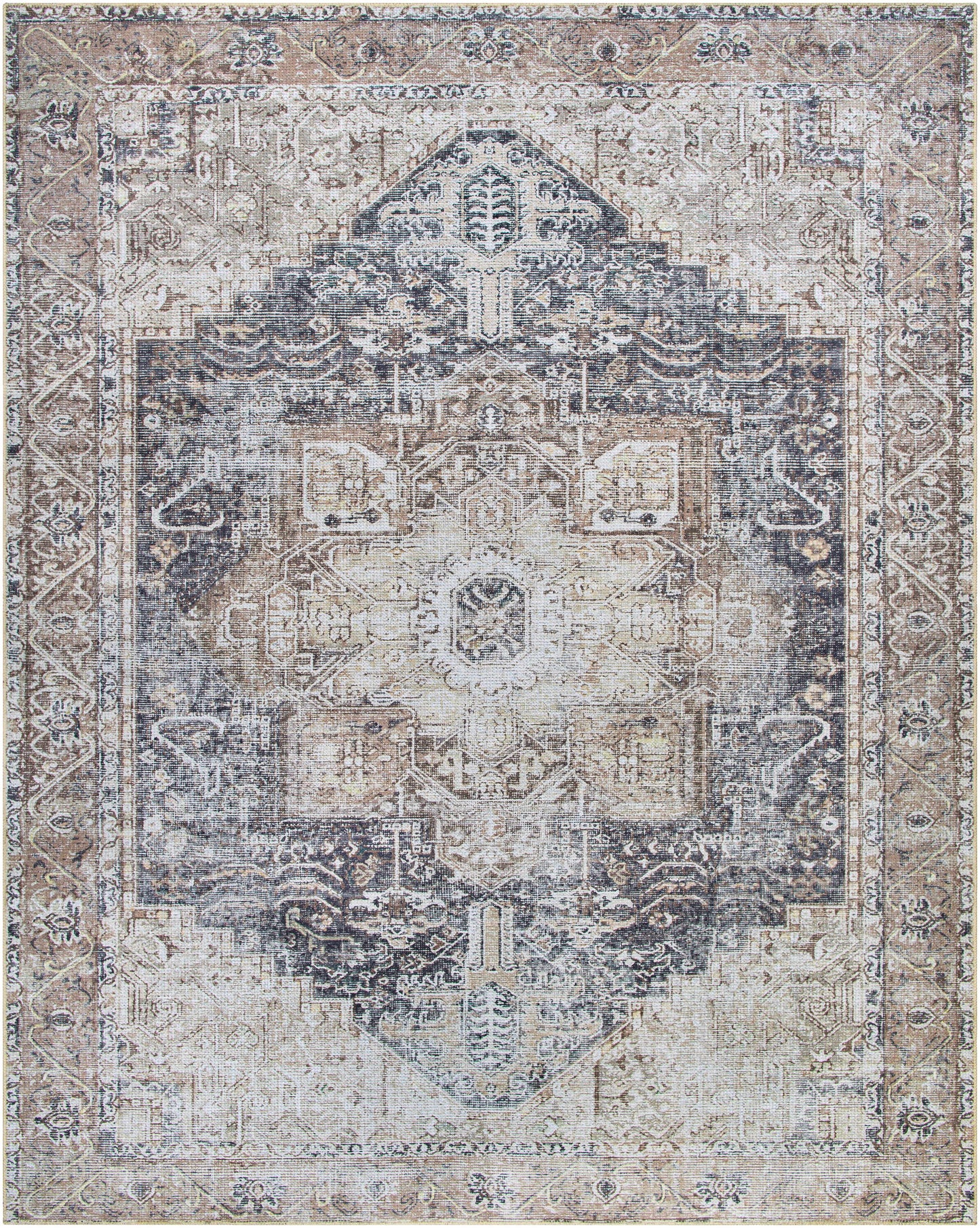 Beige Rosman Washable Area Rug - Promo