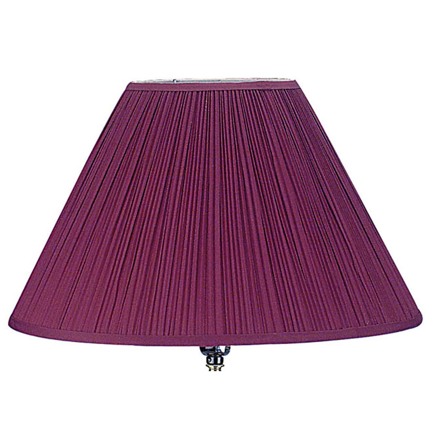 27' Tall Ceramic Table Lamp, Urn-Shaped with Burgundy finish, Linen Shade